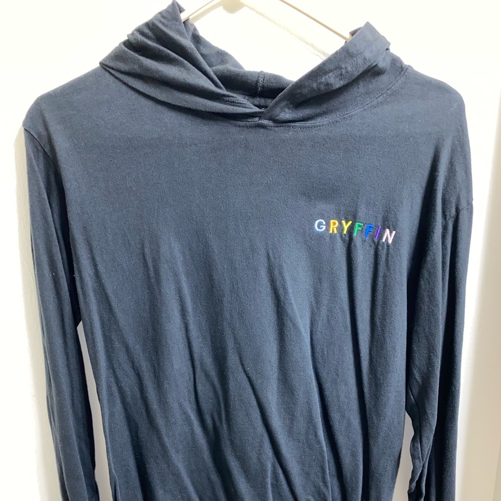 NWOT Gryffin Black Hoodie - Embroidered - Small
